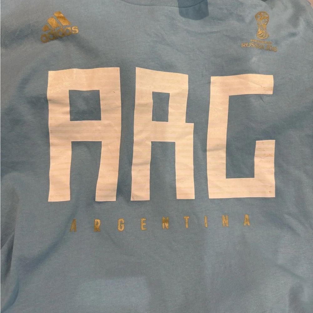 Adidas Sky Blue Graphic Tee FiFA World Cup Rusia‎ 2018